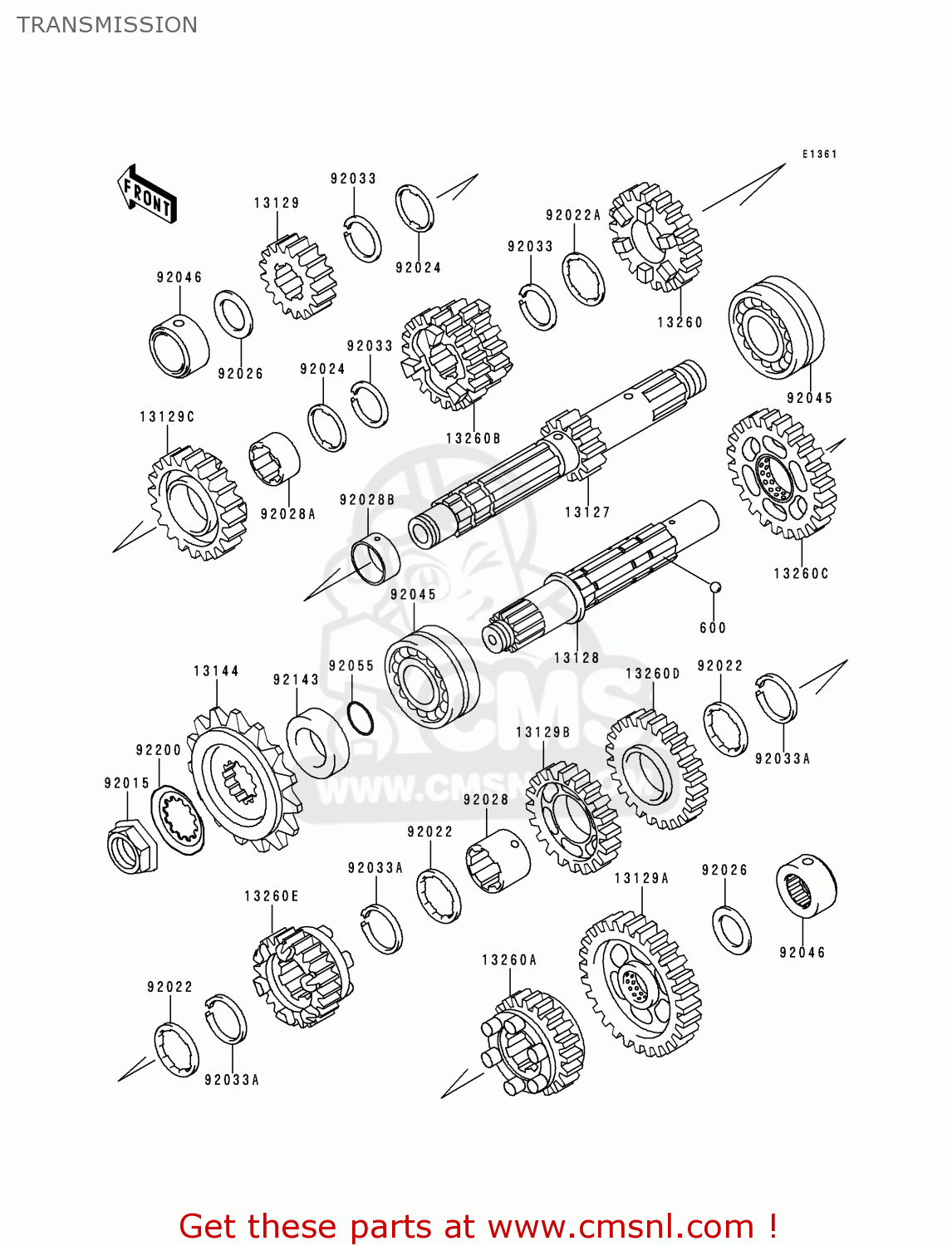 TRANSMISSION ER500B4 ER5 2000 EUROPE FR FG