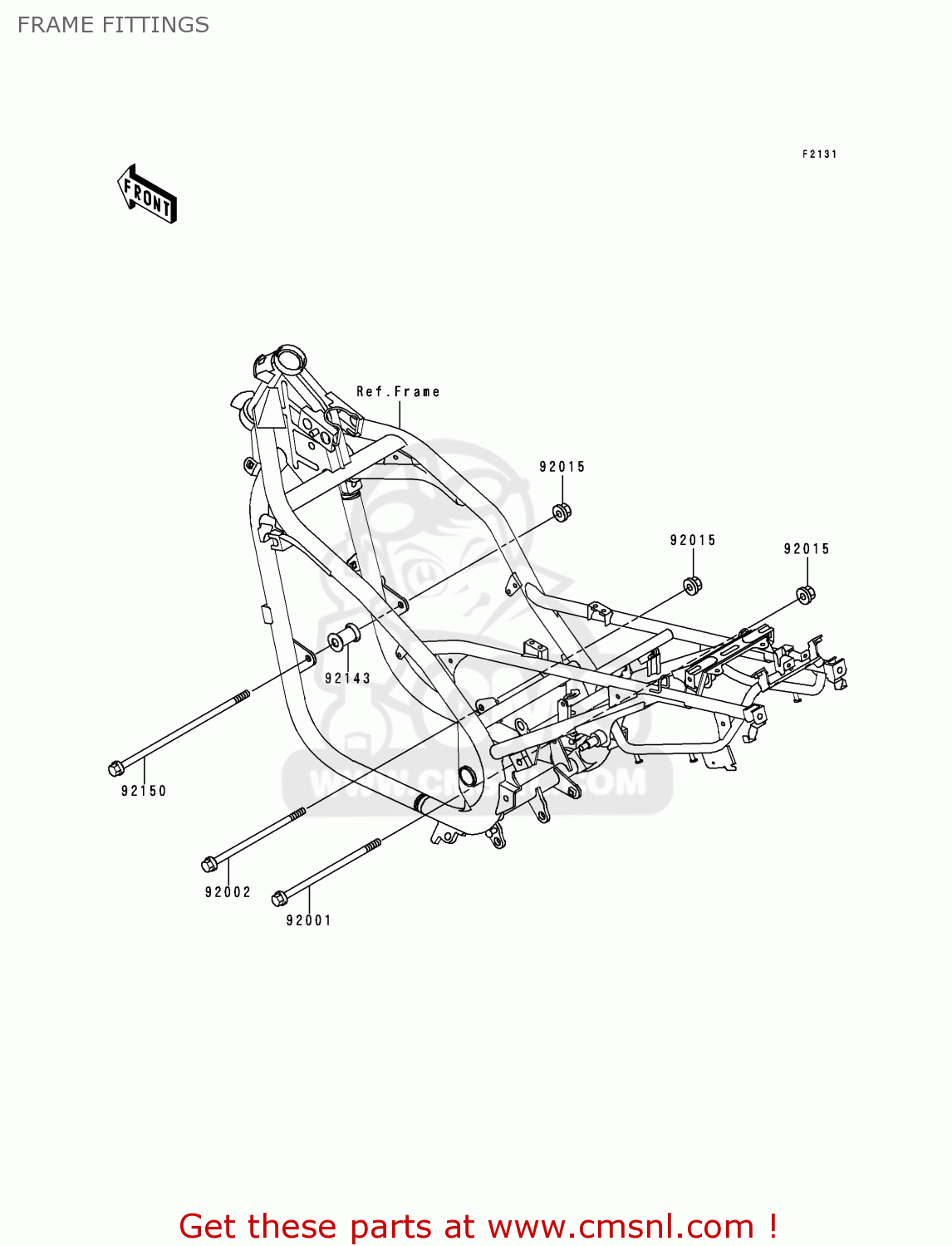 FRAME FITTINGS ER500B4 ER5 2000 EUROPE FR FG