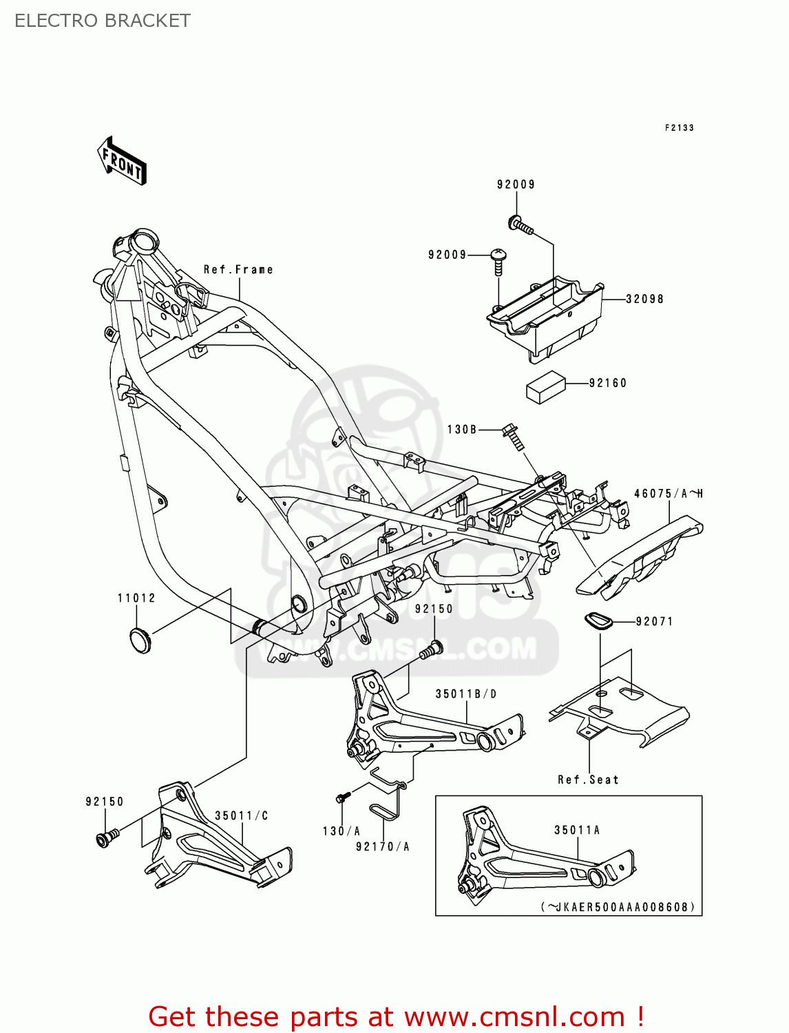ELECTRO BRACKET ER500B4 ER5 2000 EUROPE FR FG