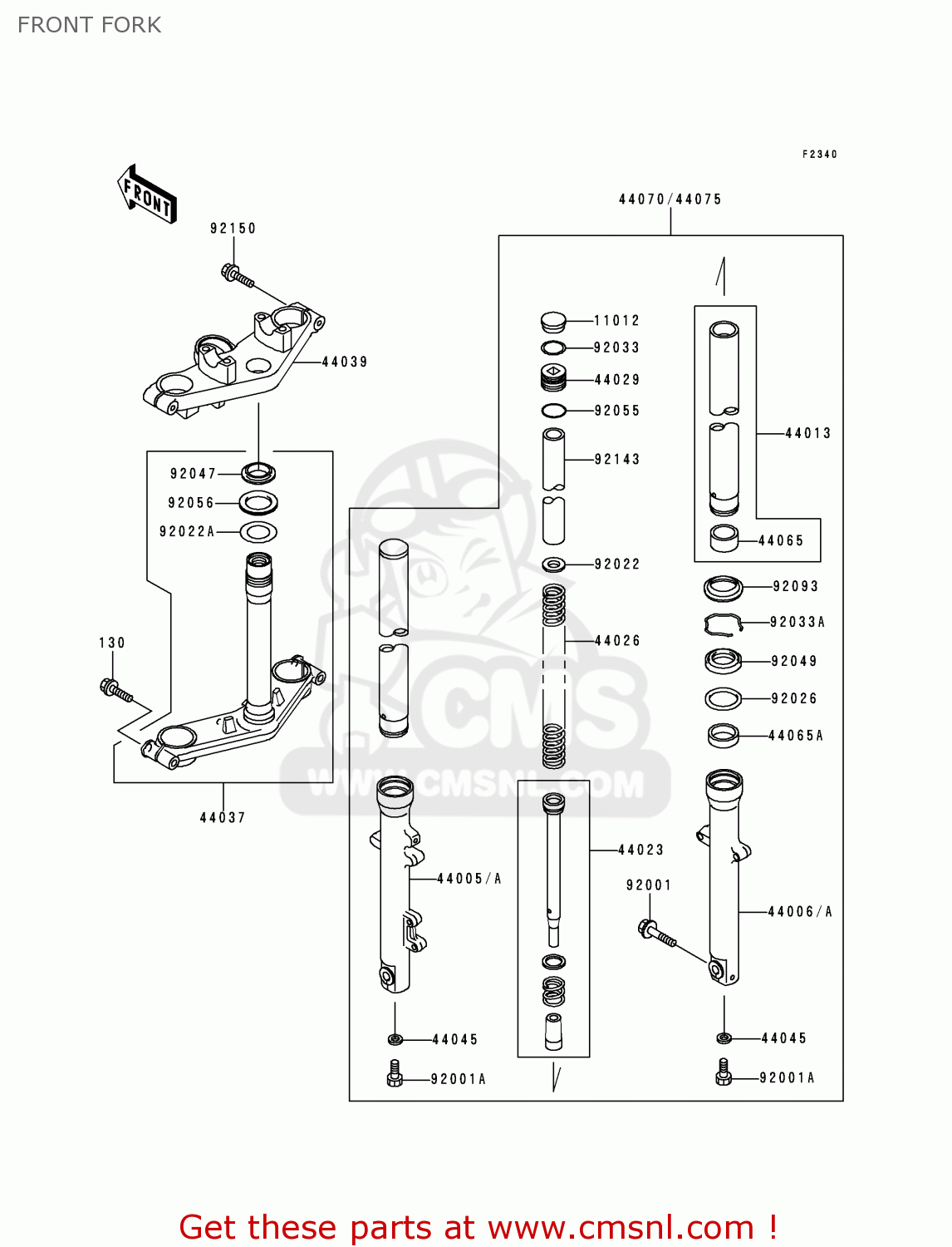 FRONT FORK ER500B4 ER5 2000 EUROPE FR FG