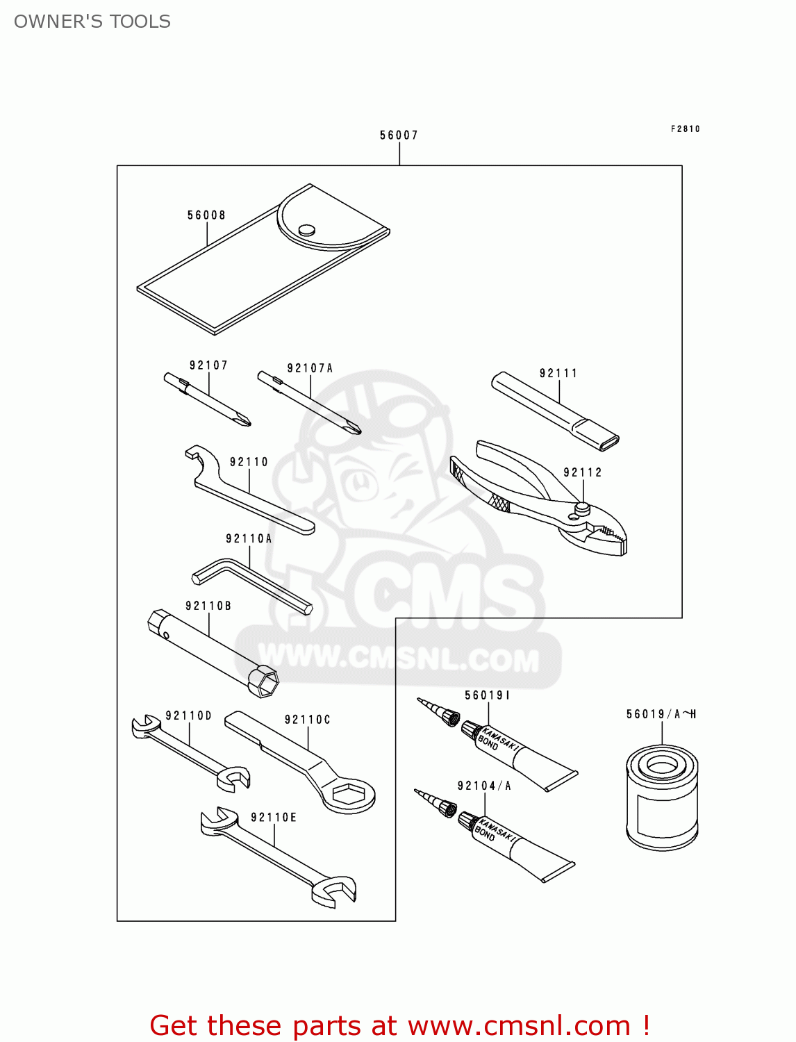 OWNER'S TOOLS ER500B4 ER5 2000 EUROPE FR FG
