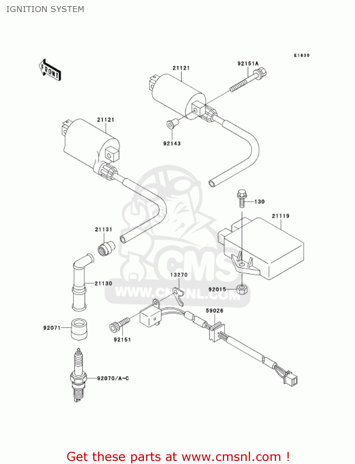 IGNITION SYSTEM ER500C1 ER5 2001 CANADA