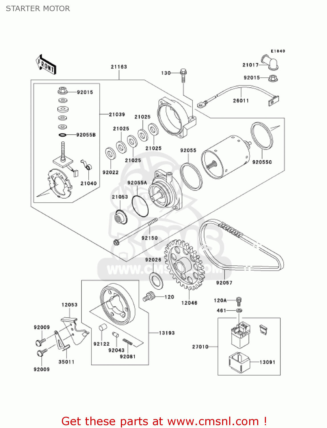 STARTER MOTOR ER500C1 ER5 2001 CANADA