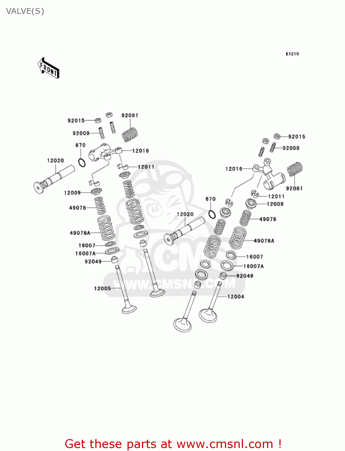 VALVE(S) ER500C1 ER5 2001 CANADA