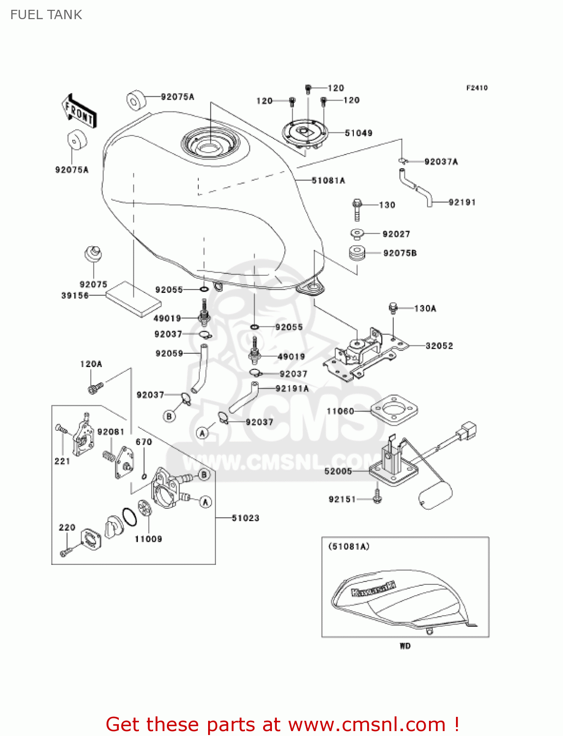 FUEL TANK ER500C1 ER5 2001 CANADA
