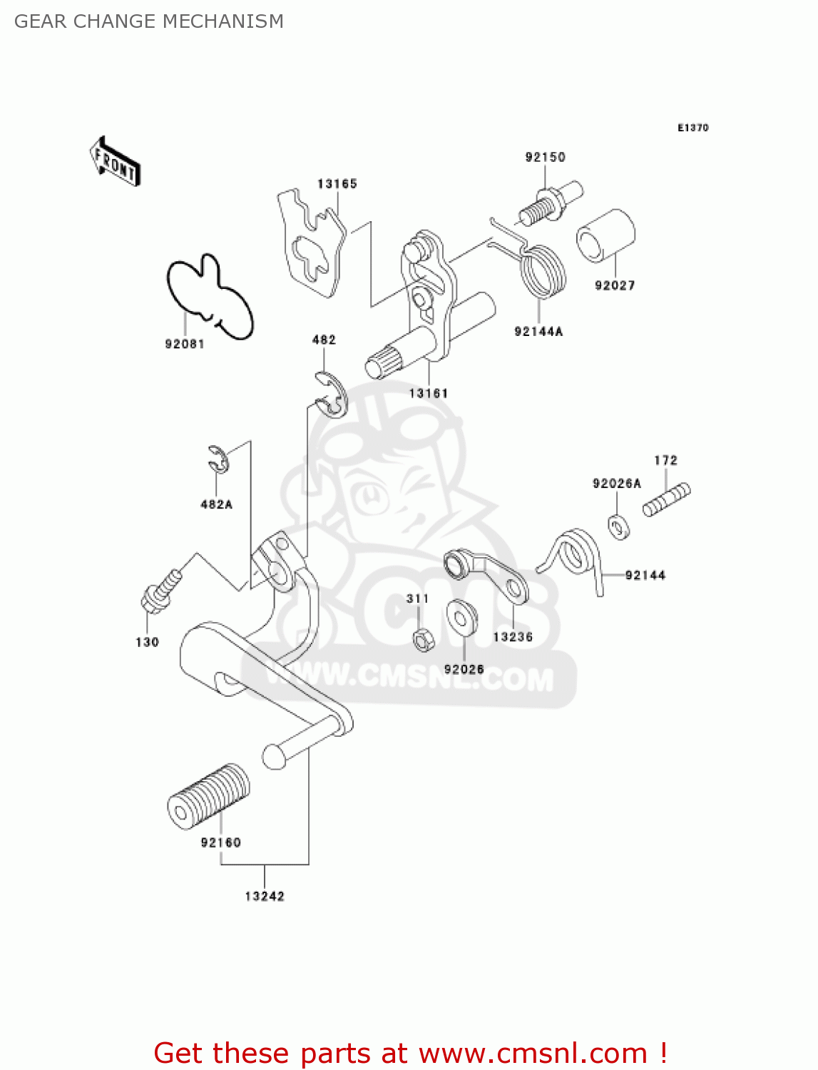 GEAR CHANGE MECHANISM ER500C1 ER5 2001 CANADA