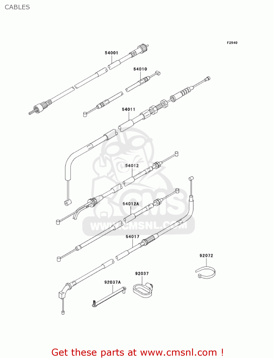 CABLES ER500C1 ER5 2001 CANADA