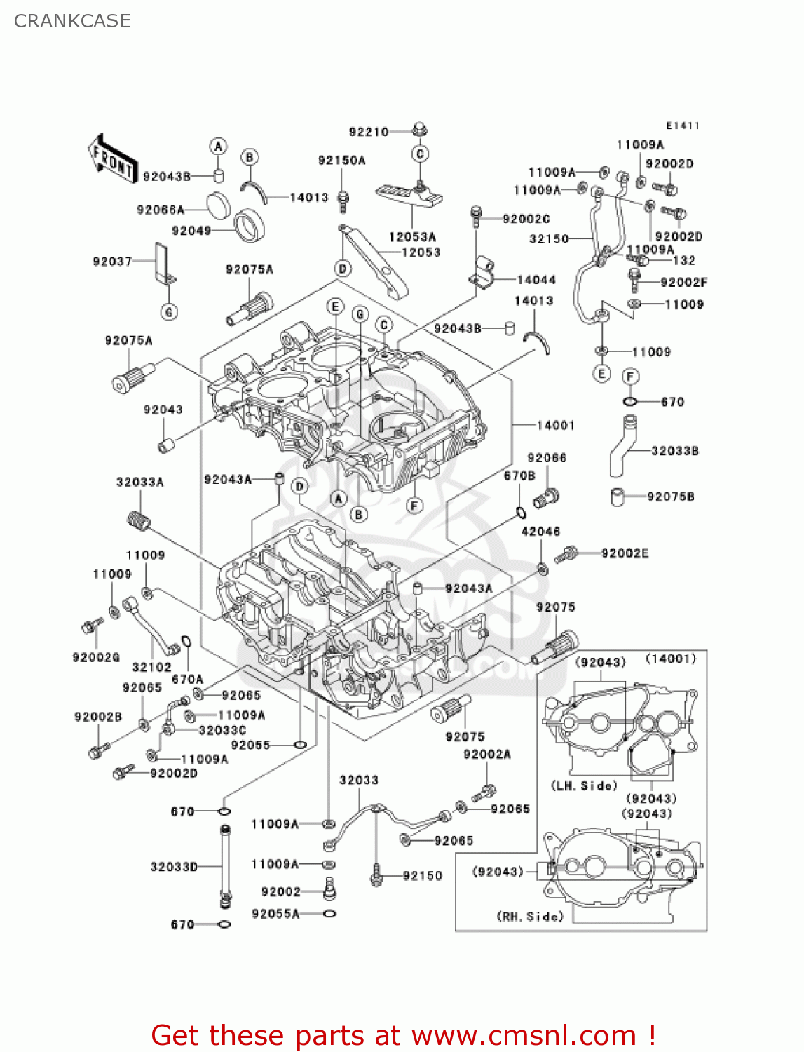CRANKCASE ER500C1 ER5 2001 CANADA