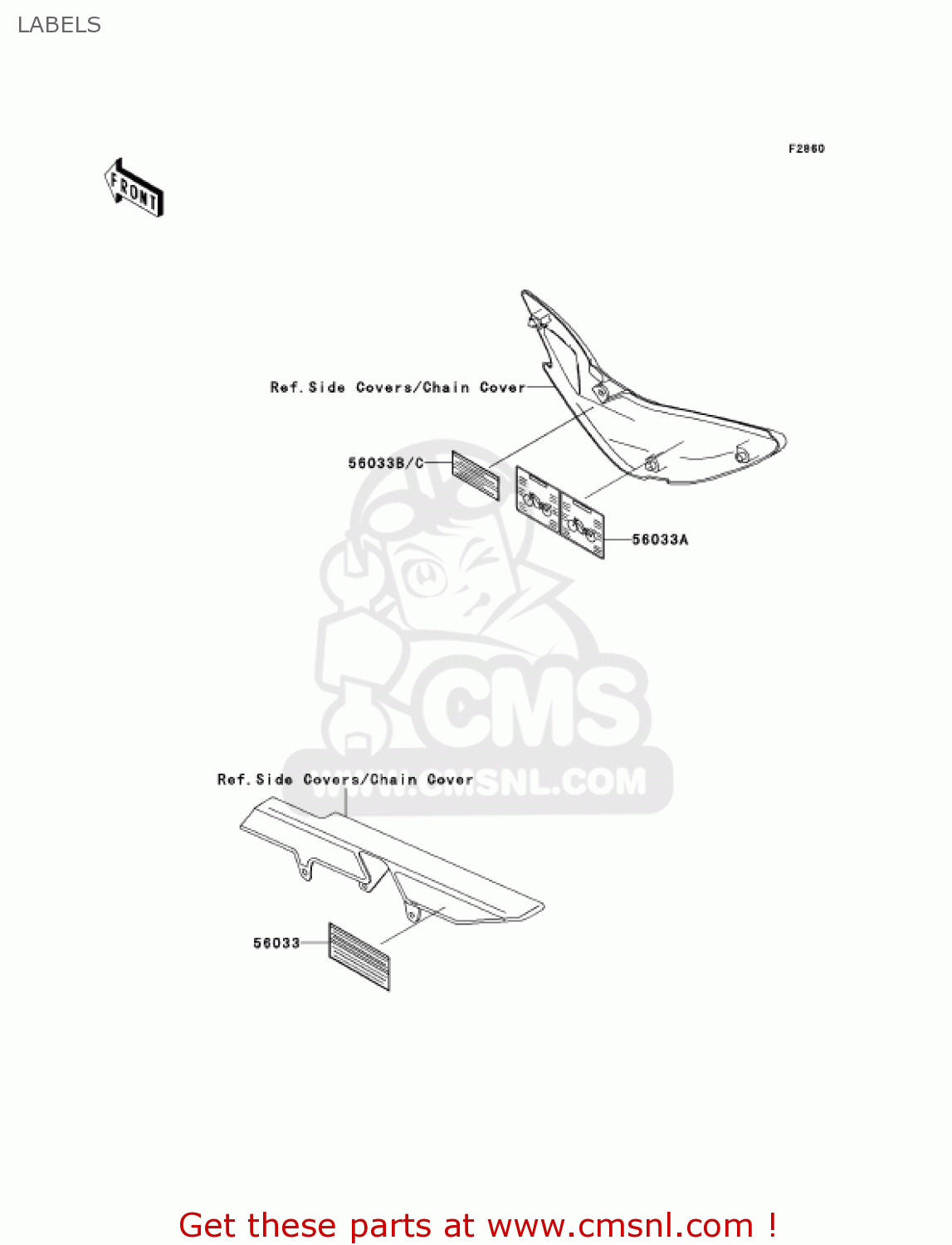 LABELS ER500C1 ER5 2001 CANADA