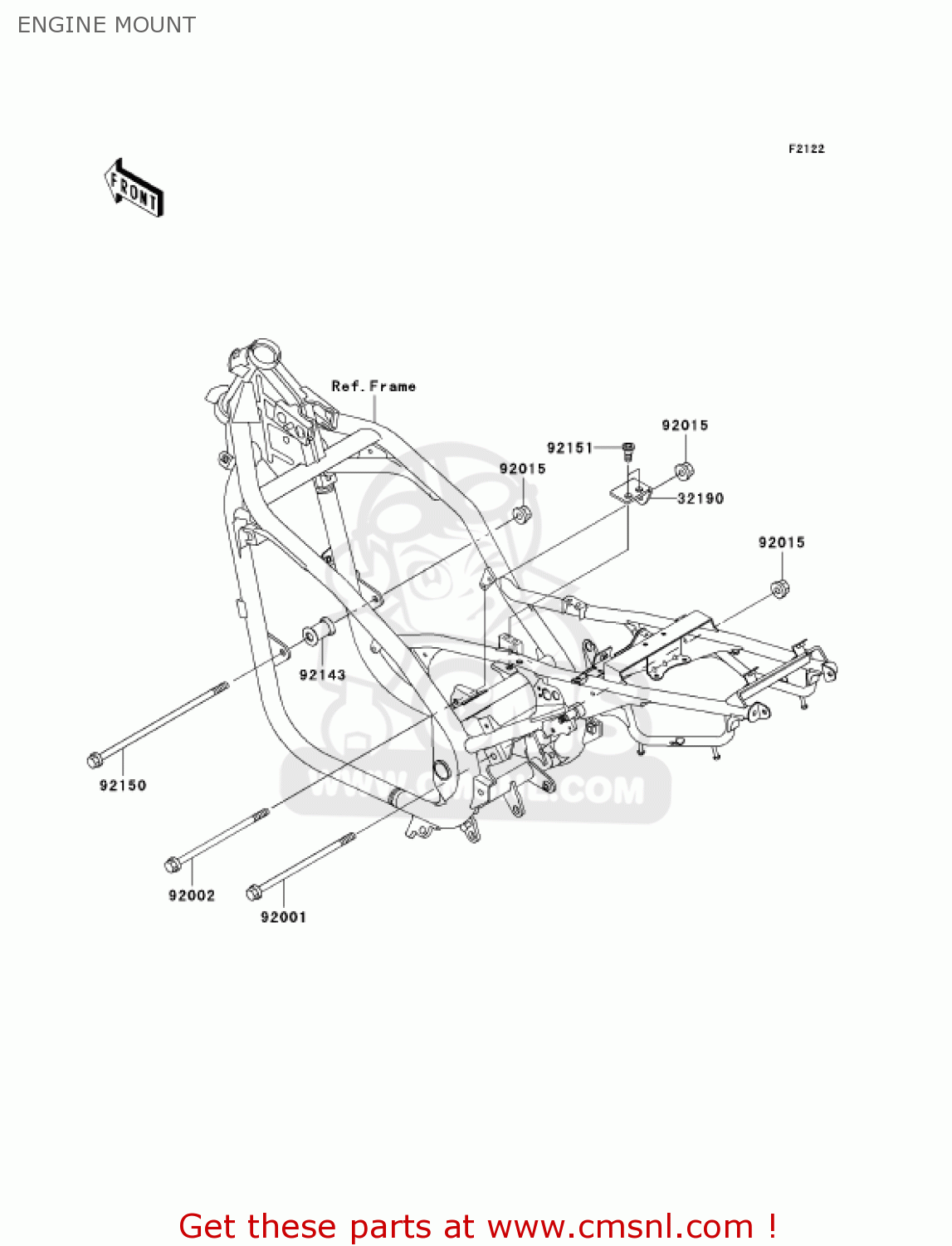 ENGINE MOUNT ER500C1 ER5 2001 CANADA