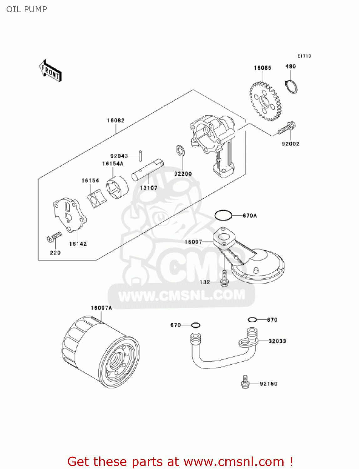 OIL PUMP ER500C1 ER5 2001 CANADA