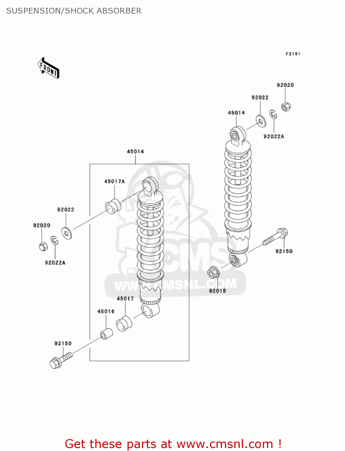 SUSPENSION/SHOCK ABSORBER ER500C1 ER5 2001 CANADA