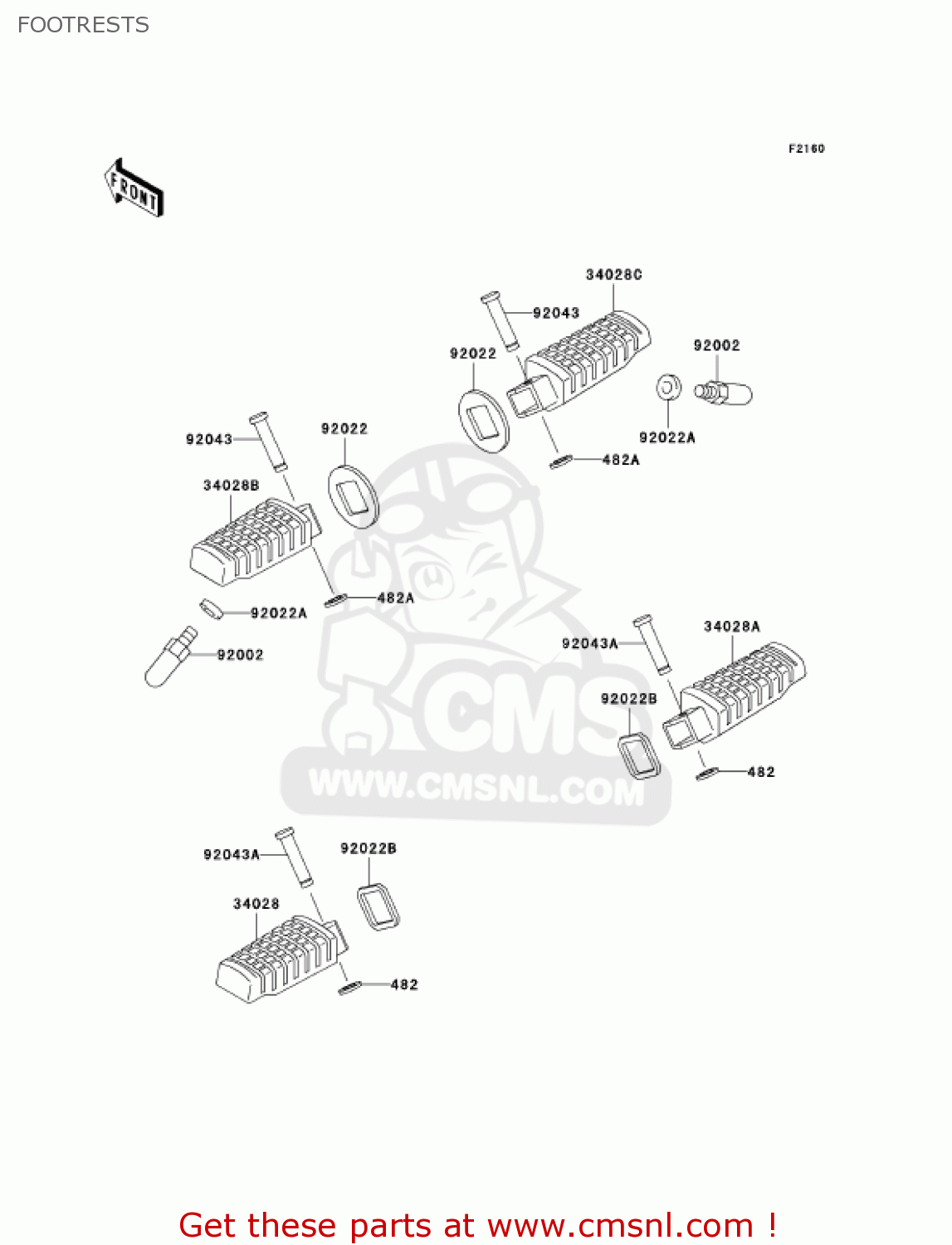 FOOTRESTS ER500C1 ER5 2001 CANADA