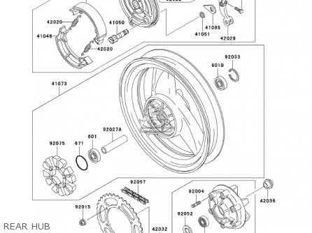 REAR HUB - ER500C1 ER5 2001 CANADA