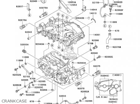 CRANKCASE - ER500C1 ER5 2001 CANADA