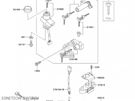 IGNITION SWITCH - ER500C1 ER5 2001 CANADA
