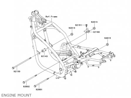 ENGINE MOUNT - ER500C1 ER5 2001 CANADA
