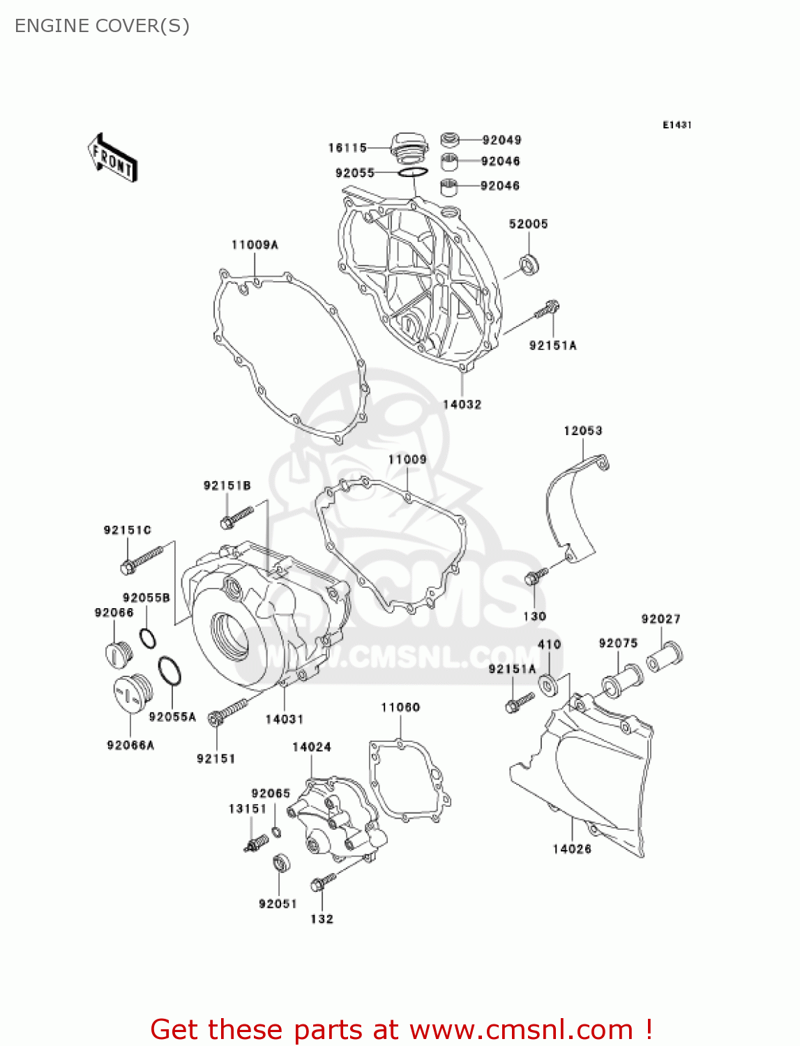 ENGINE COVER(S) ER500C2 ER5 2002 CANADA