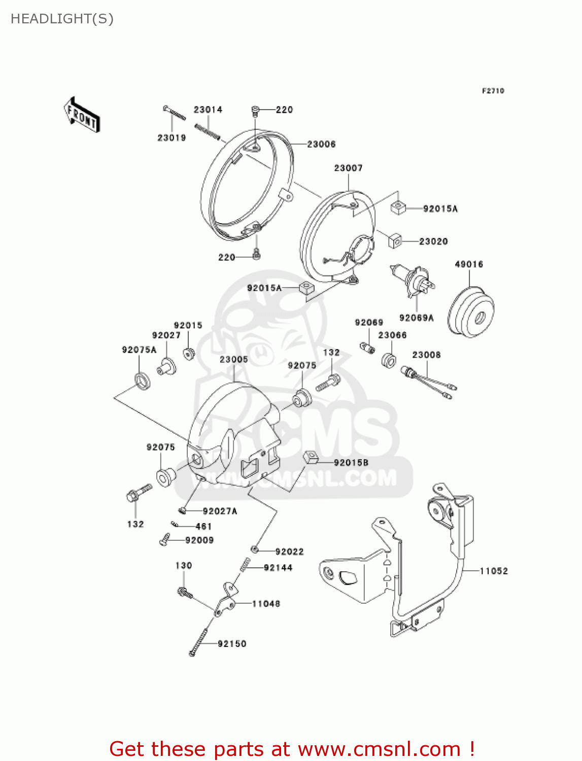 HEADLIGHT(S) ER500C2 ER5 2002 CANADA
