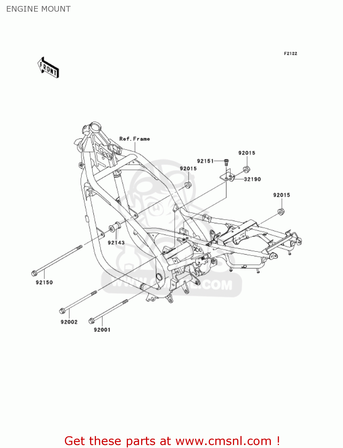 ENGINE MOUNT ER500C2 ER5 2002 CANADA