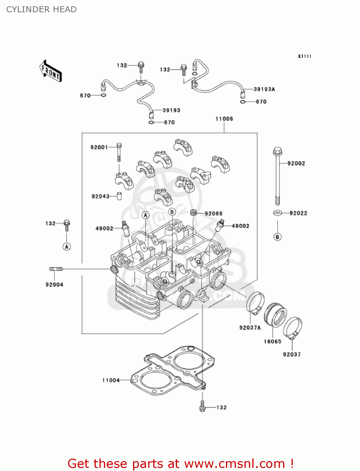 CYLINDER HEAD ER500C2 ER5 2002 CANADA
