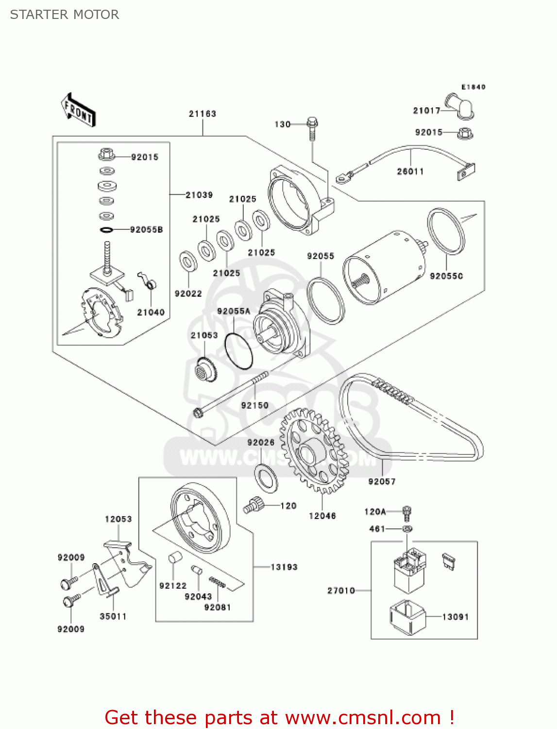 STARTER MOTOR ER500C2 ER5 2002 CANADA
