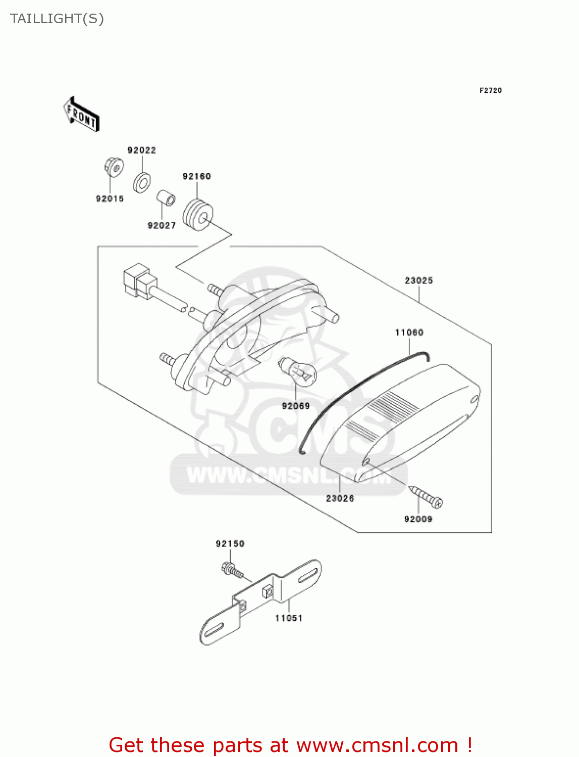 TAILLIGHT(S) ER500C2 ER5 2002 CANADA