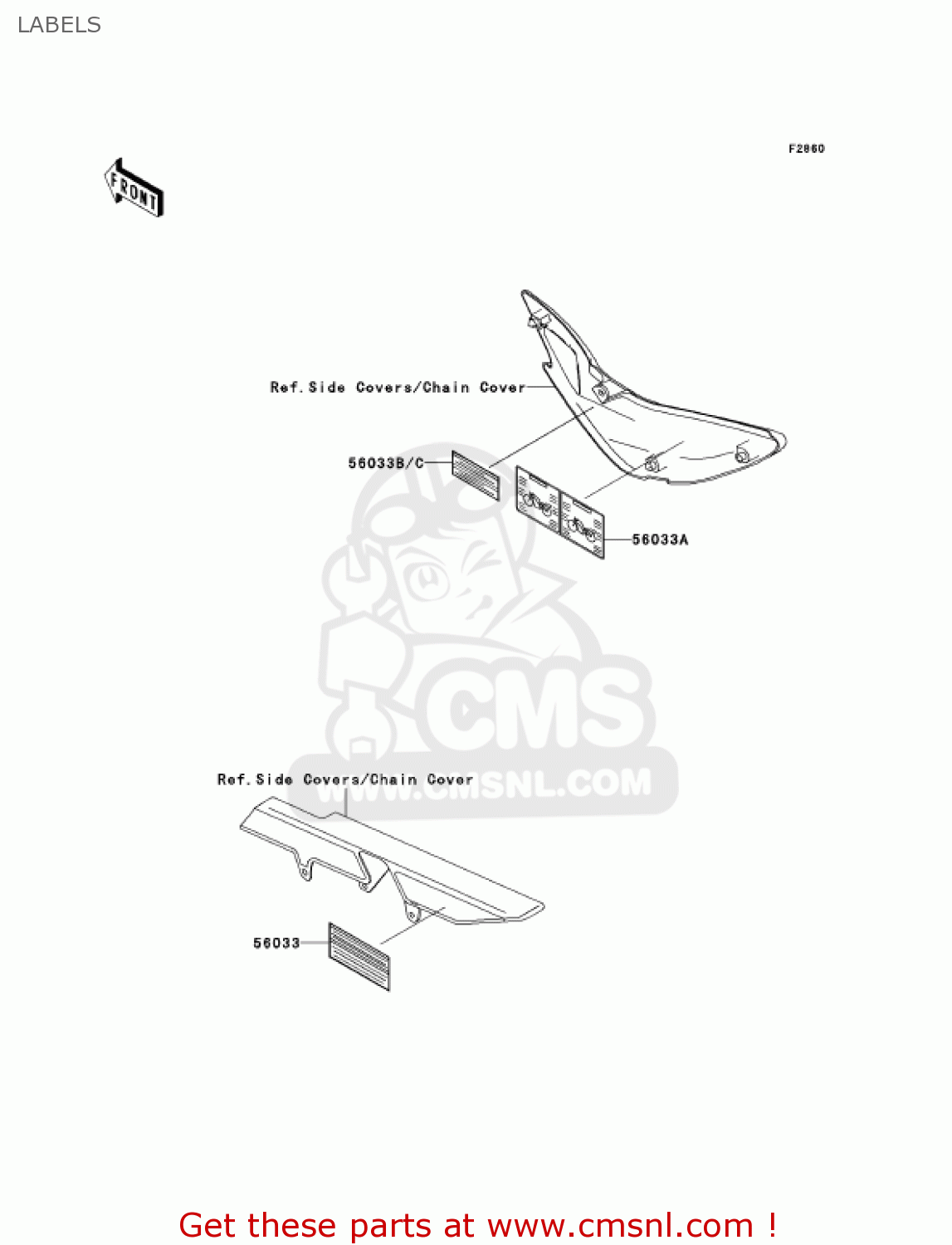 LABELS ER500C2 ER5 2002 CANADA