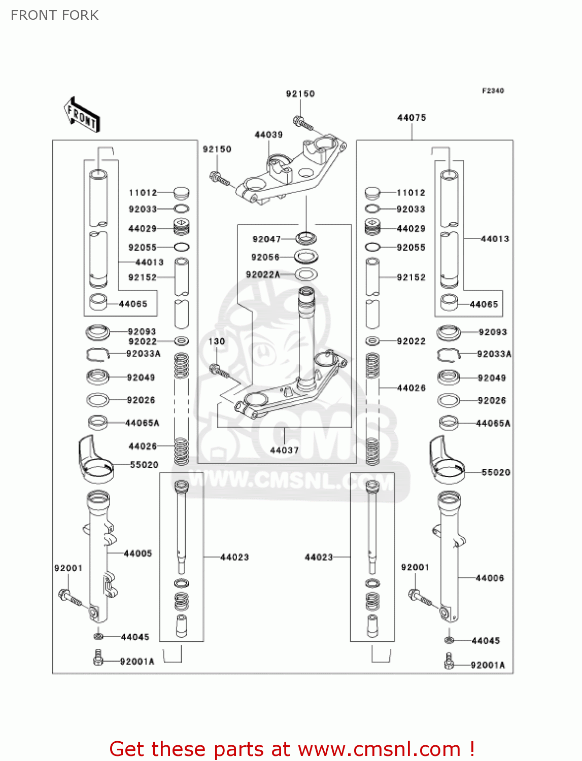 FRONT FORK ER500C2 ER5 2002 CANADA