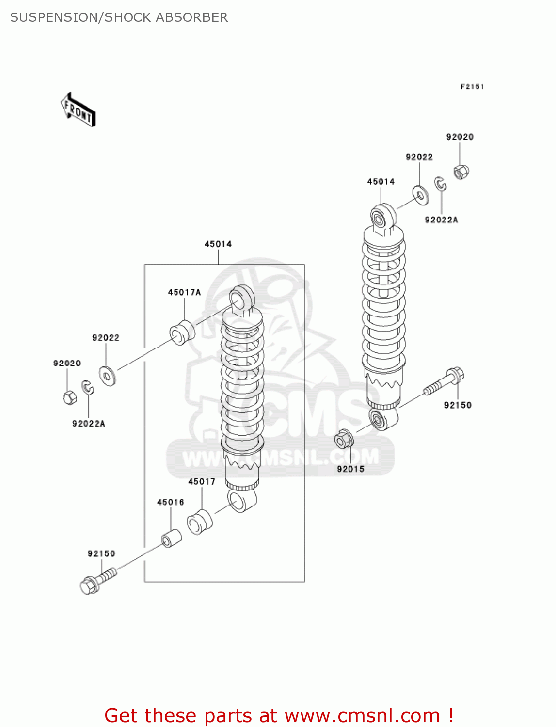 SUSPENSION/SHOCK ABSORBER ER500C2 ER5 2002 CANADA