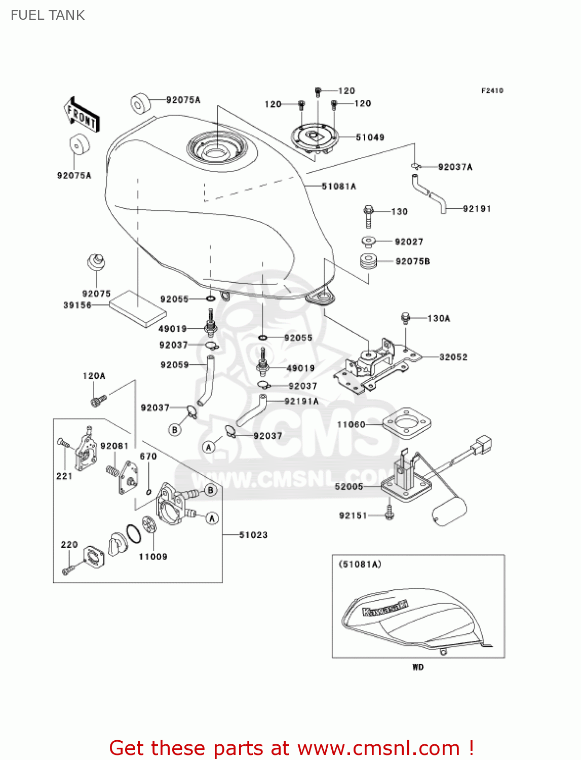 FUEL TANK ER500C2 ER5 2002 CANADA