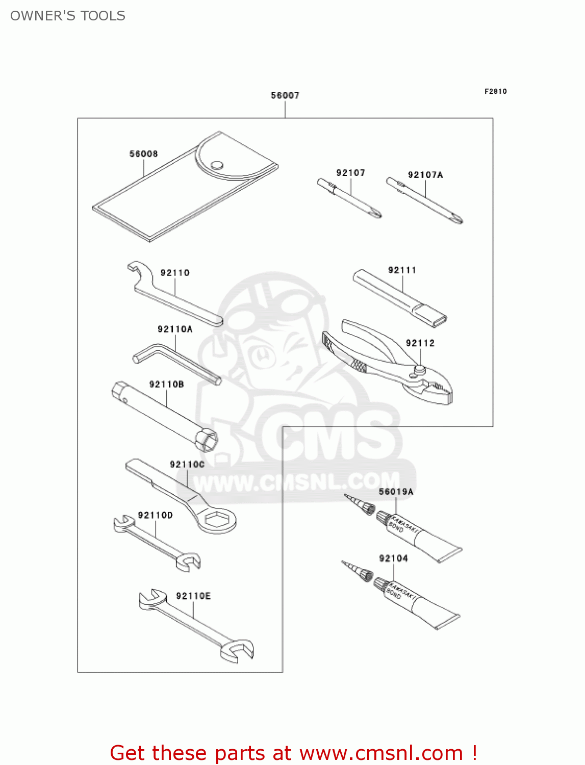 OWNER'S TOOLS ER500C2 ER5 2002 CANADA