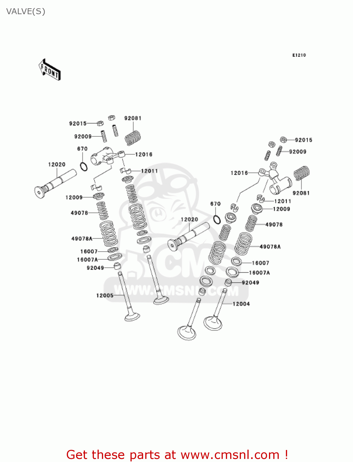 VALVE(S) ER500C2 ER5 2002 CANADA