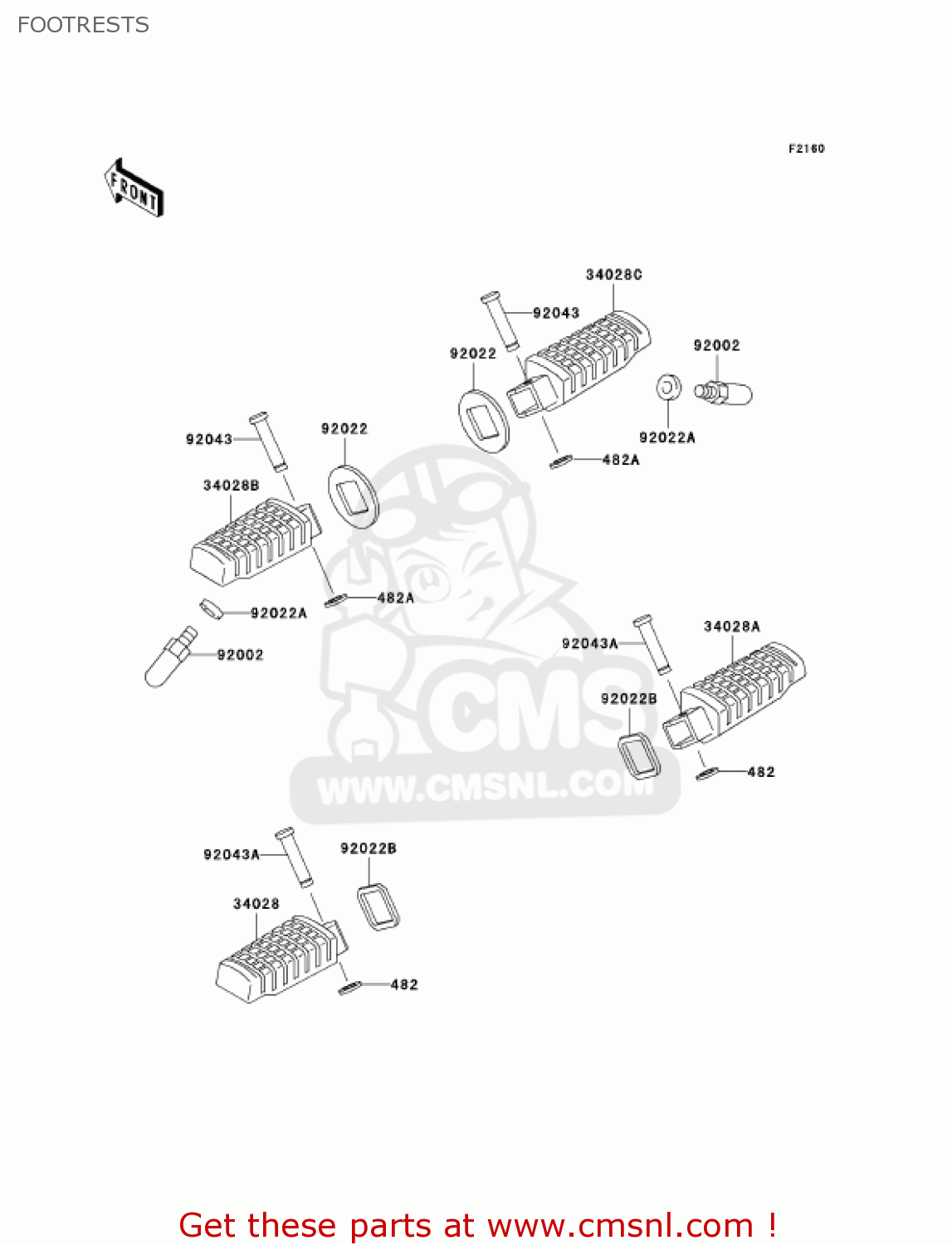 FOOTRESTS ER500C2 ER5 2002 CANADA