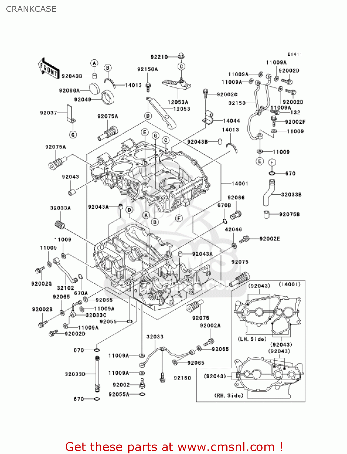 CRANKCASE ER500C2 ER5 2002 CANADA