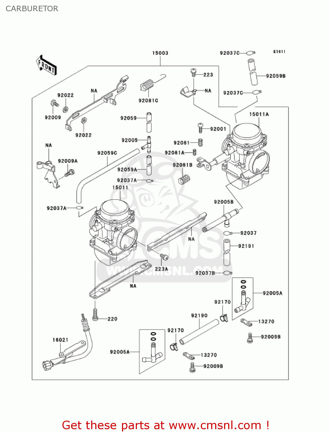 CARBURETOR ER500C2 ER5 2002 CANADA