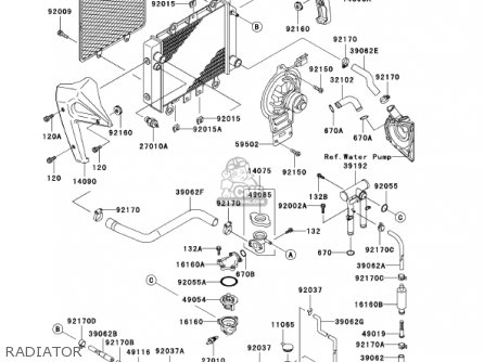 RADIATOR - ER500C2 ER5 2002 CANADA