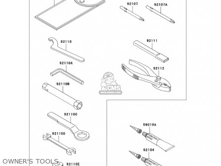 OWNER'S TOOLS - ER500C2 ER5 2002 CANADA