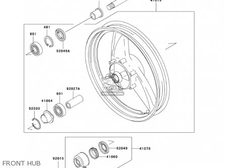 FRONT HUB - ER500C2 ER5 2002 CANADA