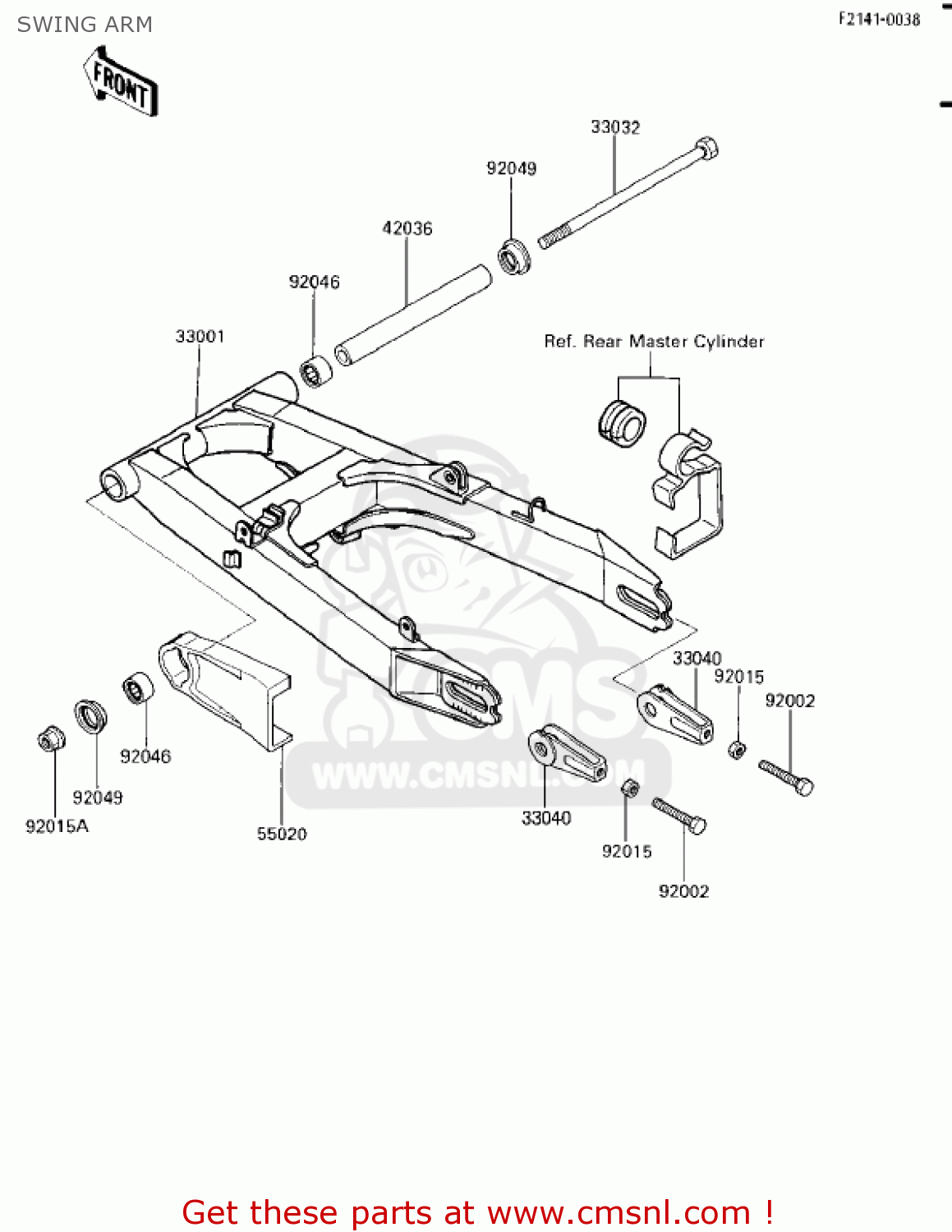SWING ARM EX250E1 NINJA 250R 1986 USA CALIFORNIA CANADA