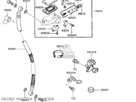 FRONT MASTER CYLINDER - EX250E1 NINJA 250R 1986 USA CALIFORNIA CANADA
