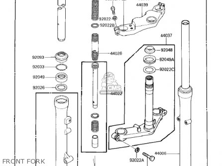 FRONT FORK - EX250E1 NINJA 250R 1986 USA CALIFORNIA CANADA