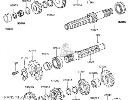 TRANSMISSION - EX250E1 NINJA 250R 1986 USA CALIFORNIA CANADA
