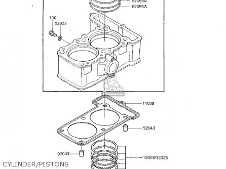 CYLINDER/PISTONS - EX250E1 NINJA 250R 1986 USA CALIFORNIA CANADA