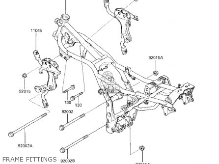 FRAME FITTINGS - EX250E1 NINJA 250R 1986 USA CALIFORNIA CANADA