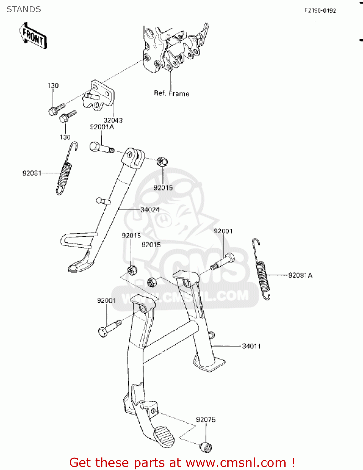 STANDS EX250E2 NINJA 250R 1987 USA CALIFORNIA CANADA