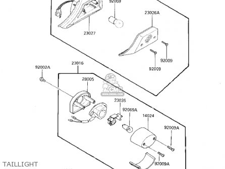TAILLIGHT - EX250E2 NINJA 250R 1987 USA CALIFORNIA CANADA