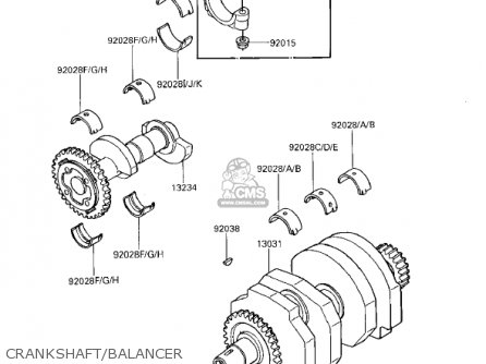 CRANKSHAFT/BALANCER - EX250E2 NINJA 250R 1987 USA CALIFORNIA CANADA