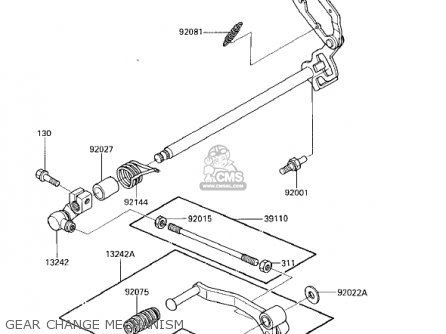 GEAR CHANGE MECHANISM - EX250E2 NINJA 250R 1987 USA CALIFORNIA CANADA