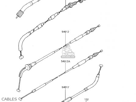 CABLES - EX250E2 NINJA 250R 1987 USA CALIFORNIA CANADA